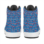 American Independence Day Pattern Print High Top Leather Sneakers