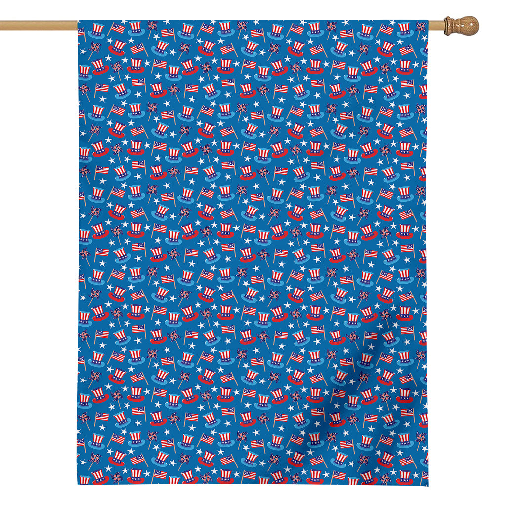 American Independence Day Pattern Print House Flag