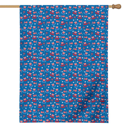 American Independence Day Pattern Print House Flag