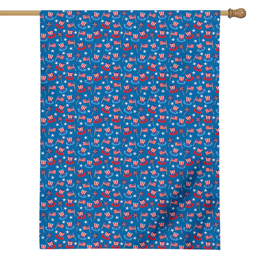 American Independence Day Pattern Print House Flag