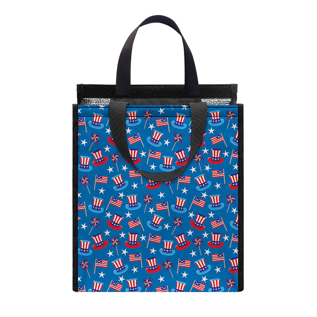 American Independence Day Pattern Print Insulated Lunch Tote