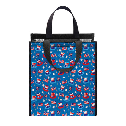 American Independence Day Pattern Print Insulated Lunch Tote