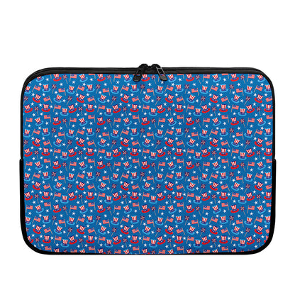 American Independence Day Pattern Print Laptop Sleeve