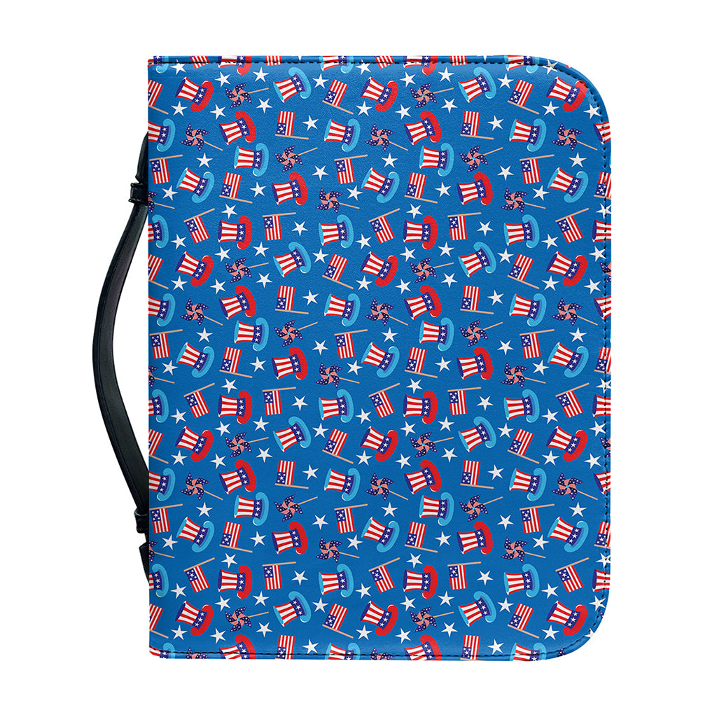 American Independence Day Pattern Print Leather Bible Cover