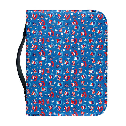 American Independence Day Pattern Print Leather Bible Cover