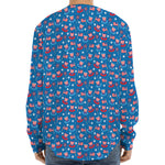 American Independence Day Pattern Print Long Sleeve Baseball Jersey