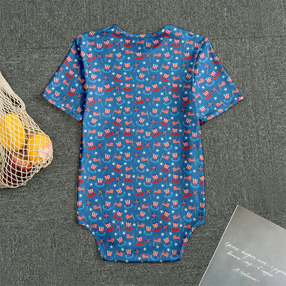 American Independence Day Pattern Print Men's Bodysuit