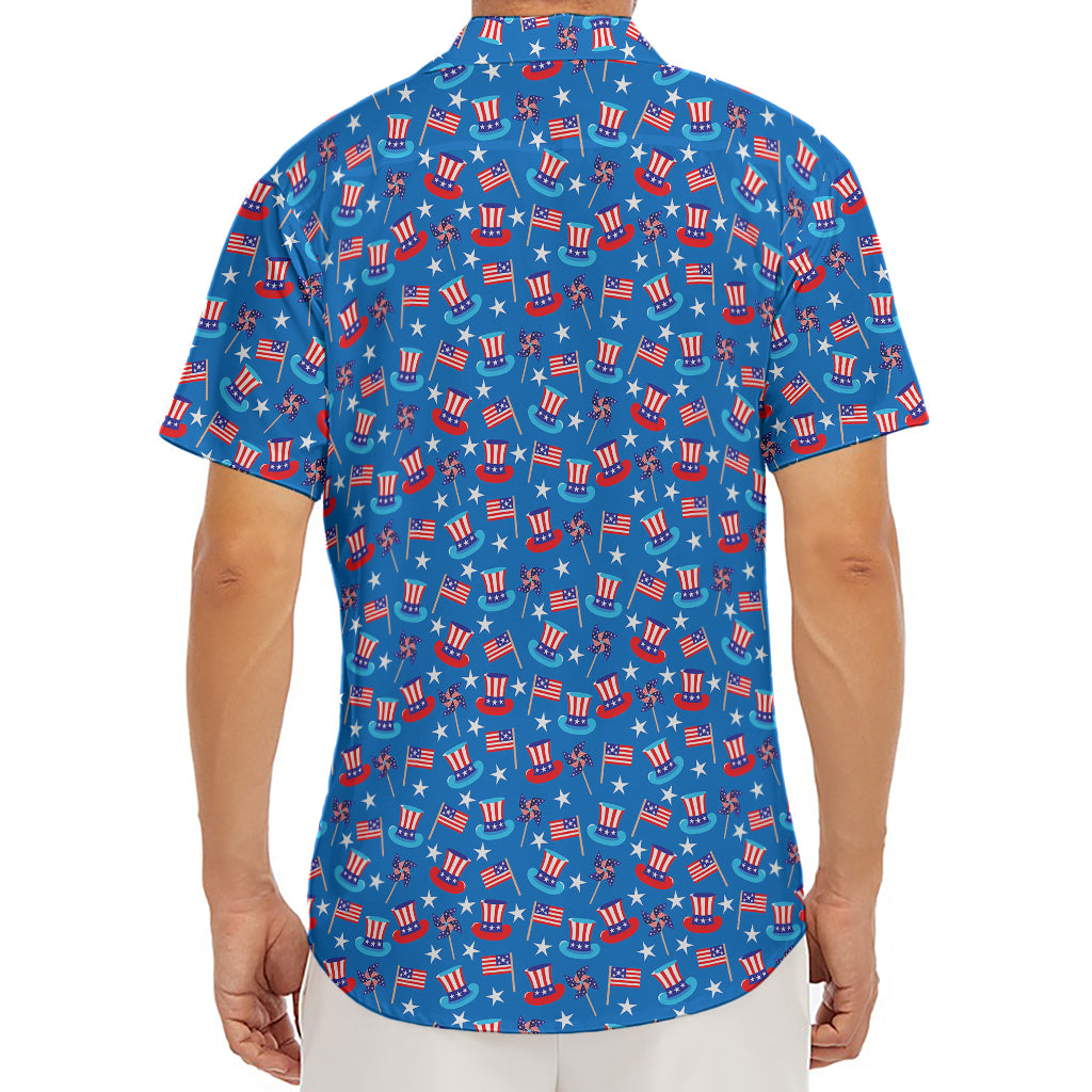 American Independence Day Pattern Print Men's Deep V-Neck Shirt