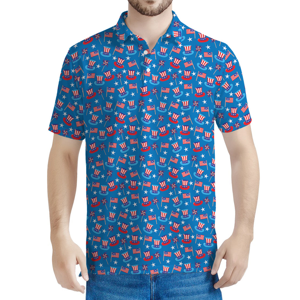 American Independence Day Pattern Print Men's Polo Shirt