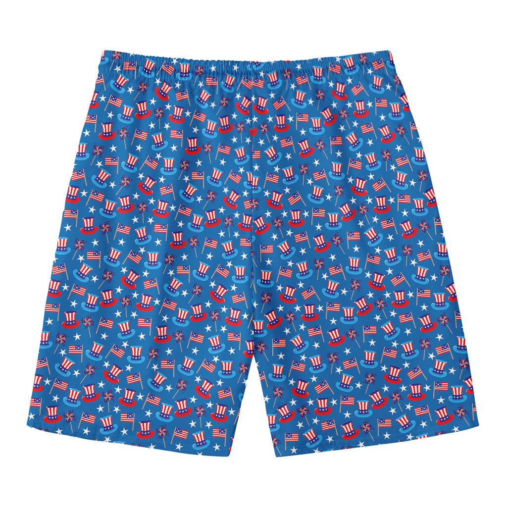 American Independence Day Pattern Print Men's Swim Trunks