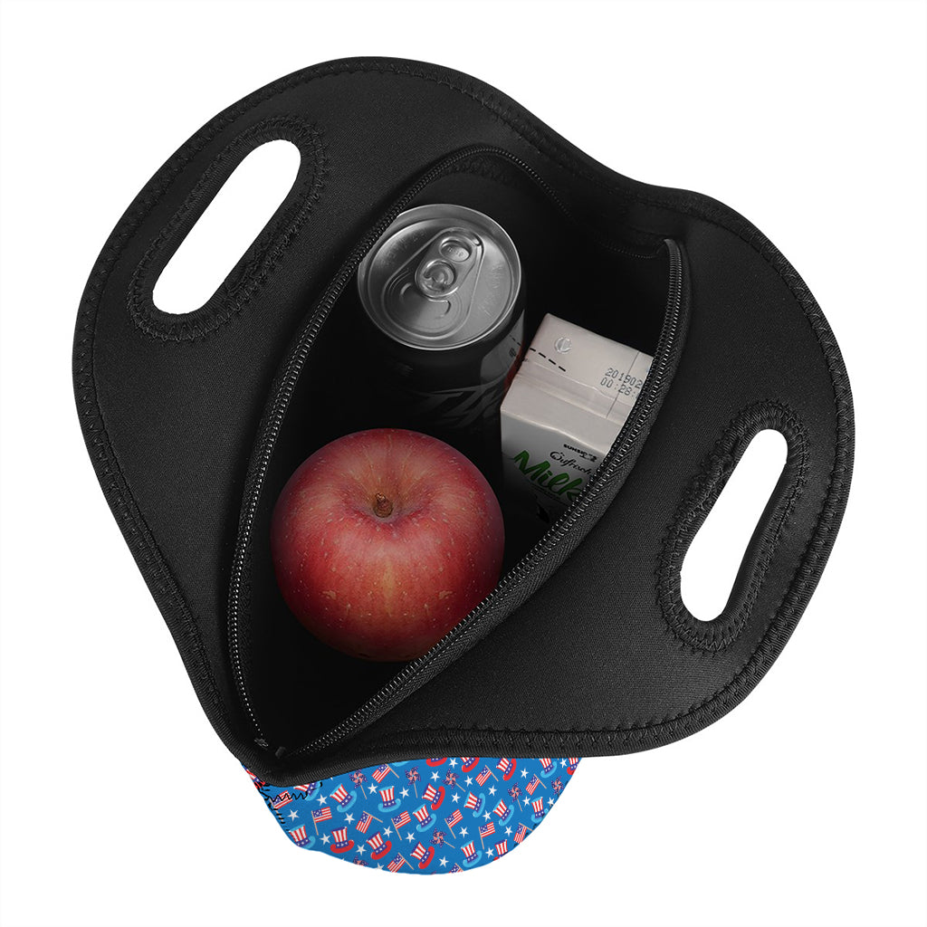 American Independence Day Pattern Print Neoprene Lunch Bag