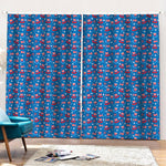 American Independence Day Pattern Print Pencil Pleat Curtains