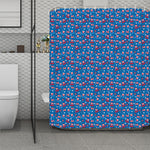 American Independence Day Pattern Print Polyester Shower Curtain