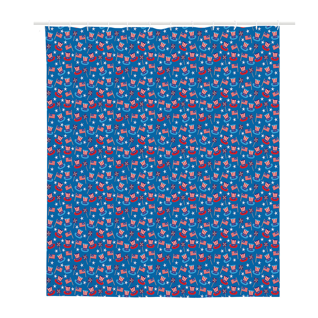American Independence Day Pattern Print Polyester Shower Curtain