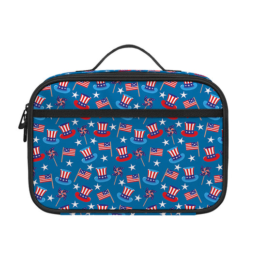 American Independence Day Pattern Print Portable Lunch Bag