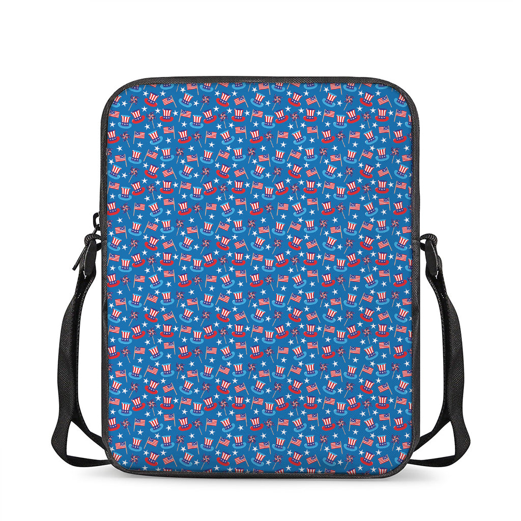 American Independence Day Pattern Print Rectangular Crossbody Bag