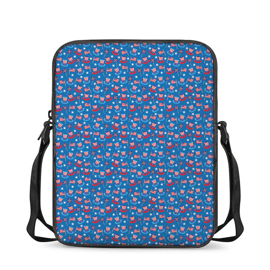 American Independence Day Pattern Print Rectangular Crossbody Bag