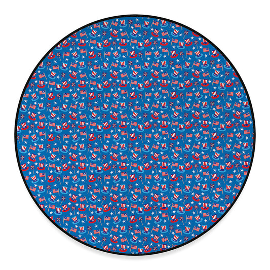 American Independence Day Pattern Print Round Floor Mat