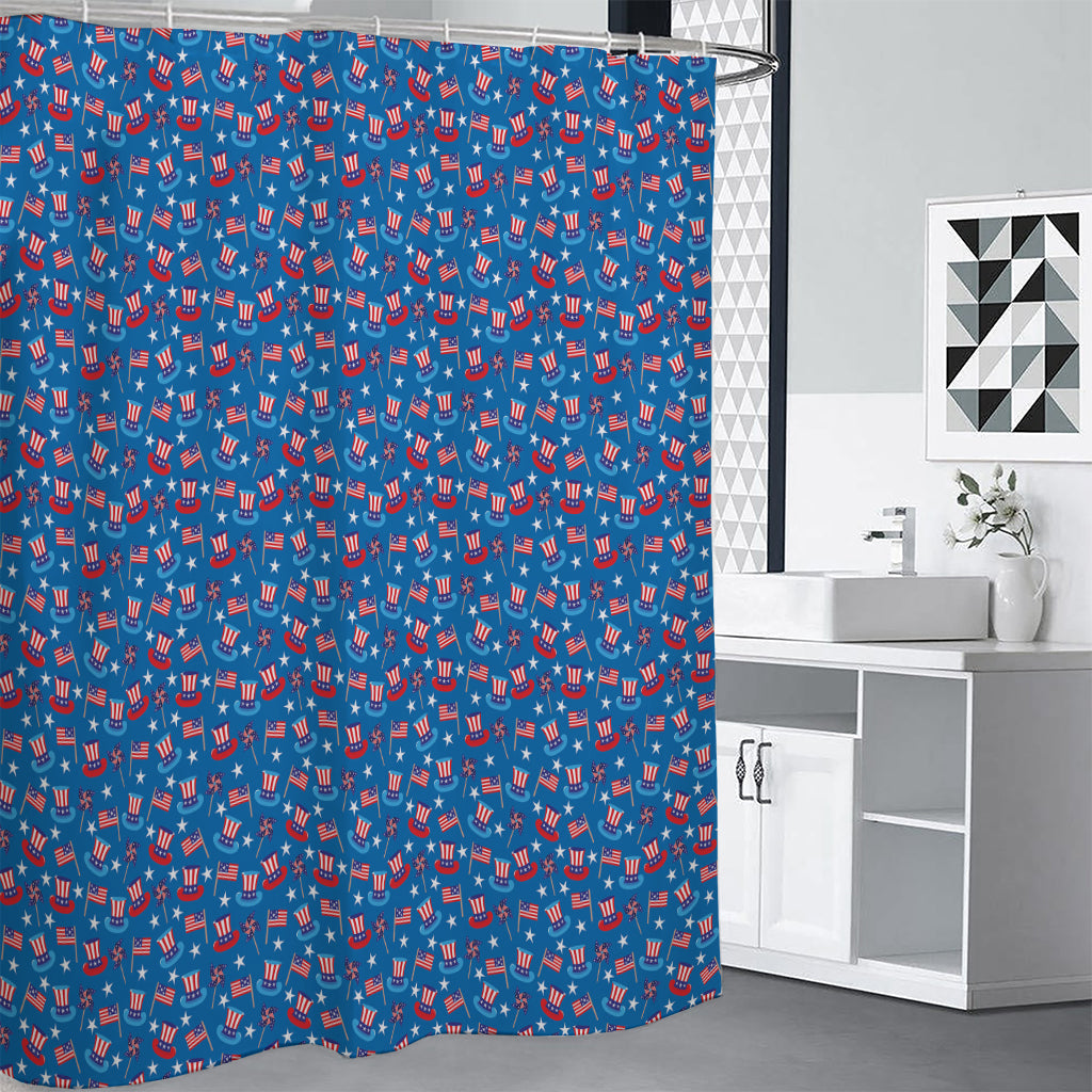 American Independence Day Pattern Print Shower Curtain