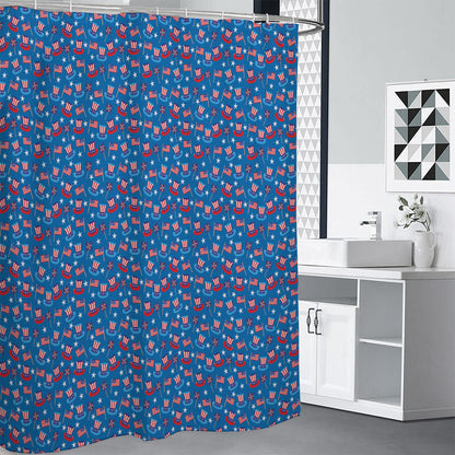 American Independence Day Pattern Print Shower Curtain