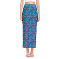 American Independence Day Pattern Print Side Slit Maxi Skirt