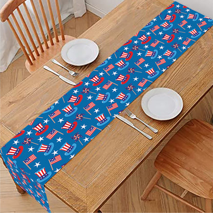 American Independence Day Pattern Print Table Runner