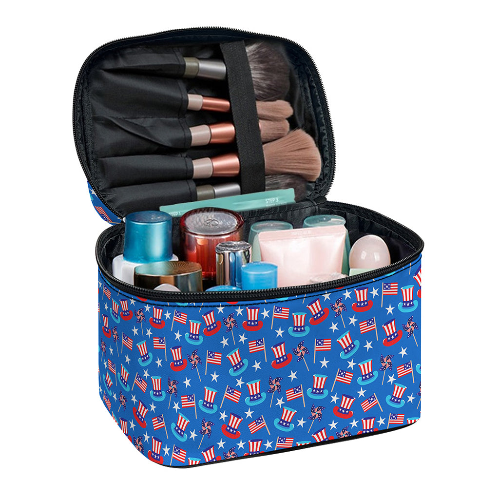 American Independence Day Pattern Print Travel Makeup Bag