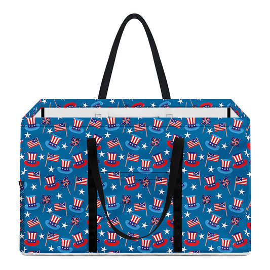 American Independence Day Pattern Print Utility Tote Bag