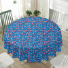 American Independence Day Pattern Print Waterproof Round Tablecloth