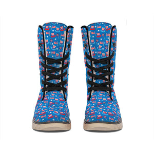 American Independence Day Pattern Print Winter Boots