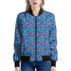 American Independence Day Pattern Print Women's Bomber Jacket