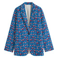 American Independence Day Pattern Print Women's Cotton Blazer
