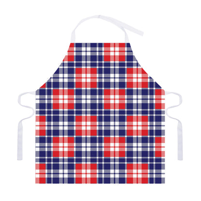 American Independence Day Plaid Print Adjustable Apron