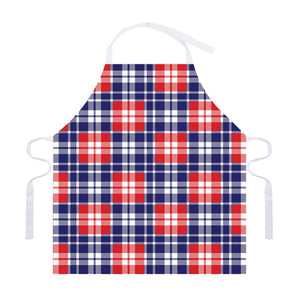 American Independence Day Plaid Print Adjustable Apron
