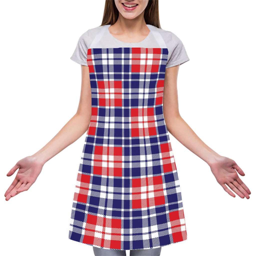 American Independence Day Plaid Print Adjustable Apron