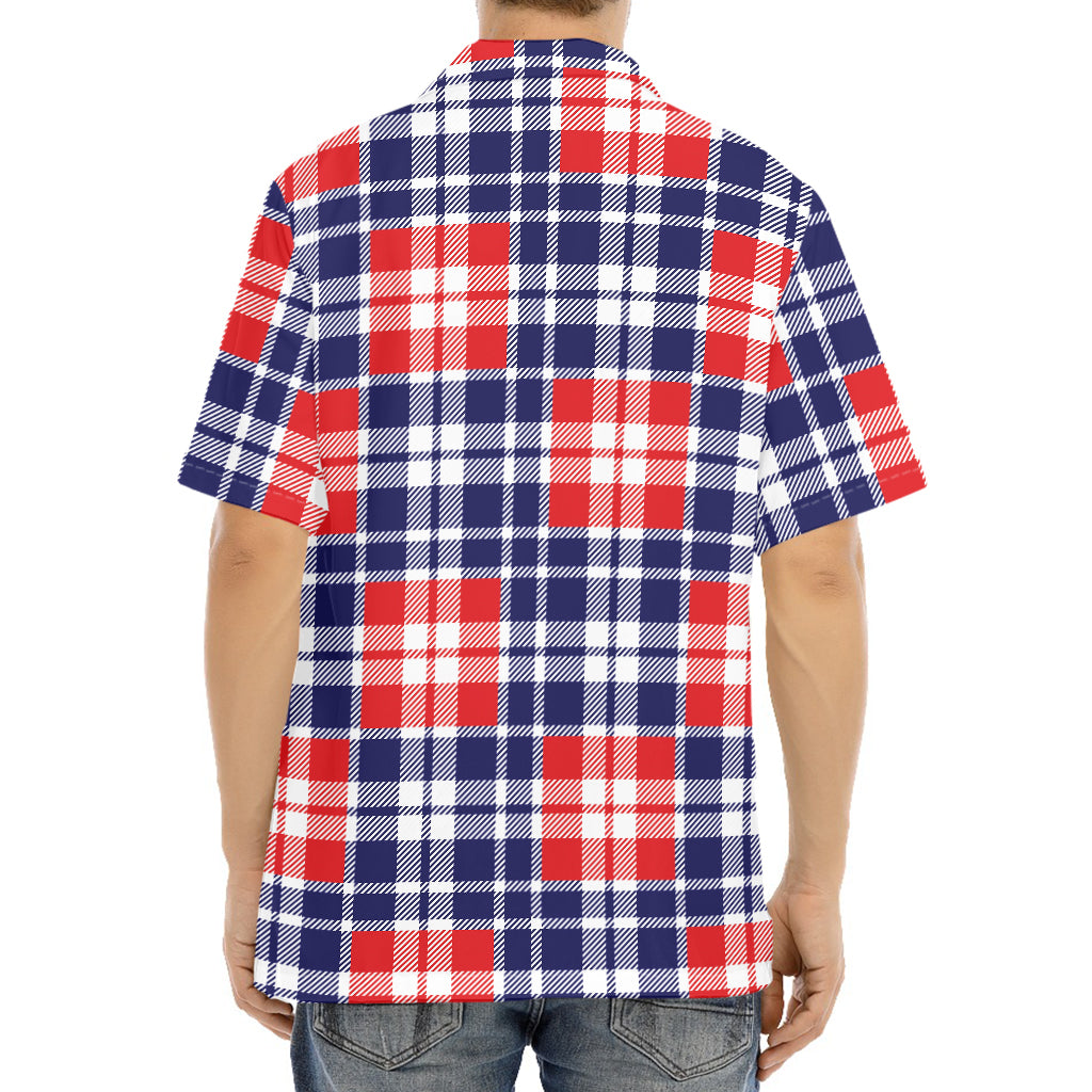 American Independence Day Plaid Print Aloha Shirt