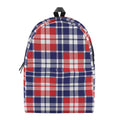 American Independence Day Plaid Print School Backpack