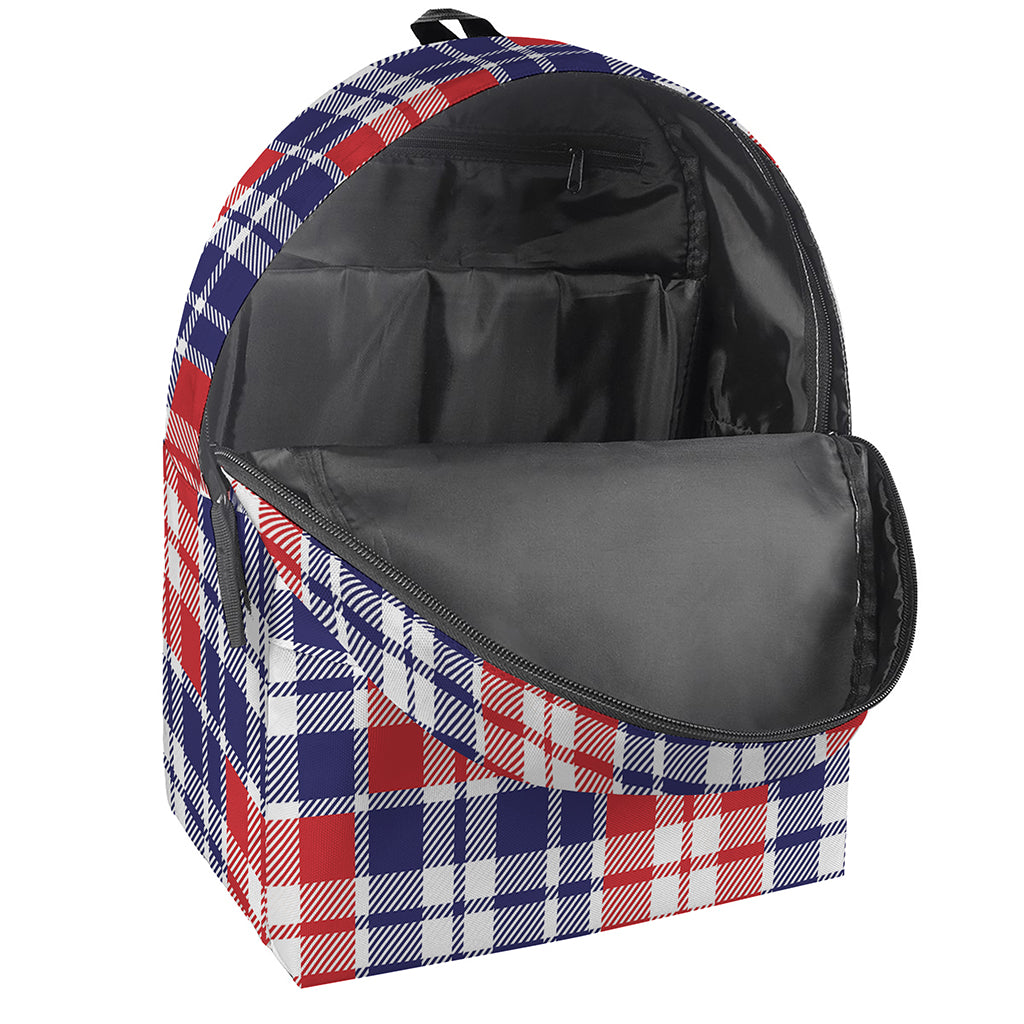 American Independence Day Plaid Print Backpack