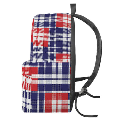American Independence Day Plaid Print Backpack
