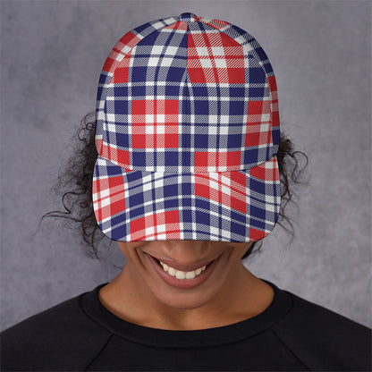 American Independence Day Plaid Print Baseball Cap