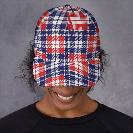 American Independence Day Plaid Print Baseball Cap