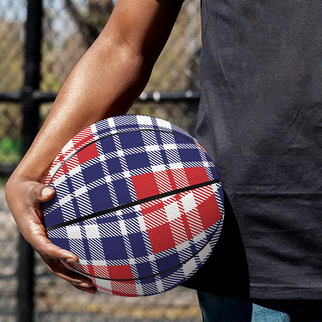 American Independence Day Plaid Print Basketball