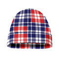 American Independence Day Plaid Print Beanie