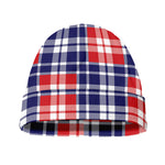 American Independence Day Plaid Print Beanie