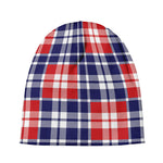 American Independence Day Plaid Print Beanie