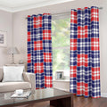 American Independence Day Plaid Print Dimout Grommet Curtains