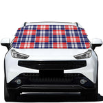 American Independence Day Plaid Print Car Windshield Snow Cover