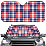 American Independence Day Plaid Print Car Windshield Sun Shade