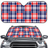 American Independence Day Plaid Print Car Windshield Sun Shade