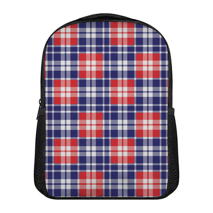 American Independence Day Plaid Print Casual Backpack